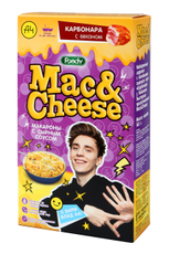 Макароны рожки Foody Mac&Cheese Карбонара с беконом и сырным соусом, 143г