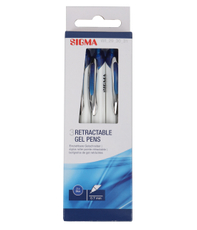 SIGMA Ручка гелевая синяя, 3шт