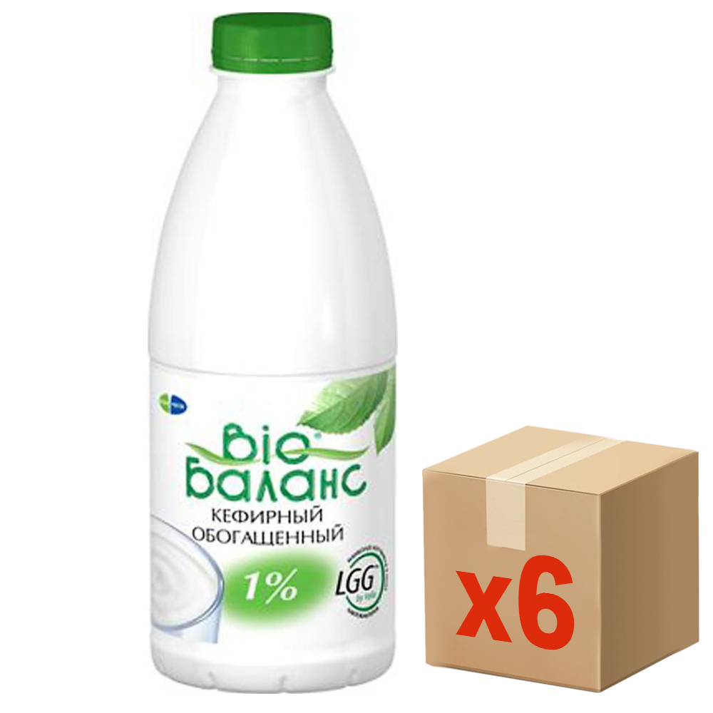 Напиток кефирный Bio Balance 1%, 930г x 6 шт