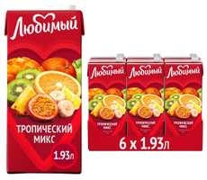 Напиток сокосодержащий Любимый мультифруктовый, 1.93л x 6 шт