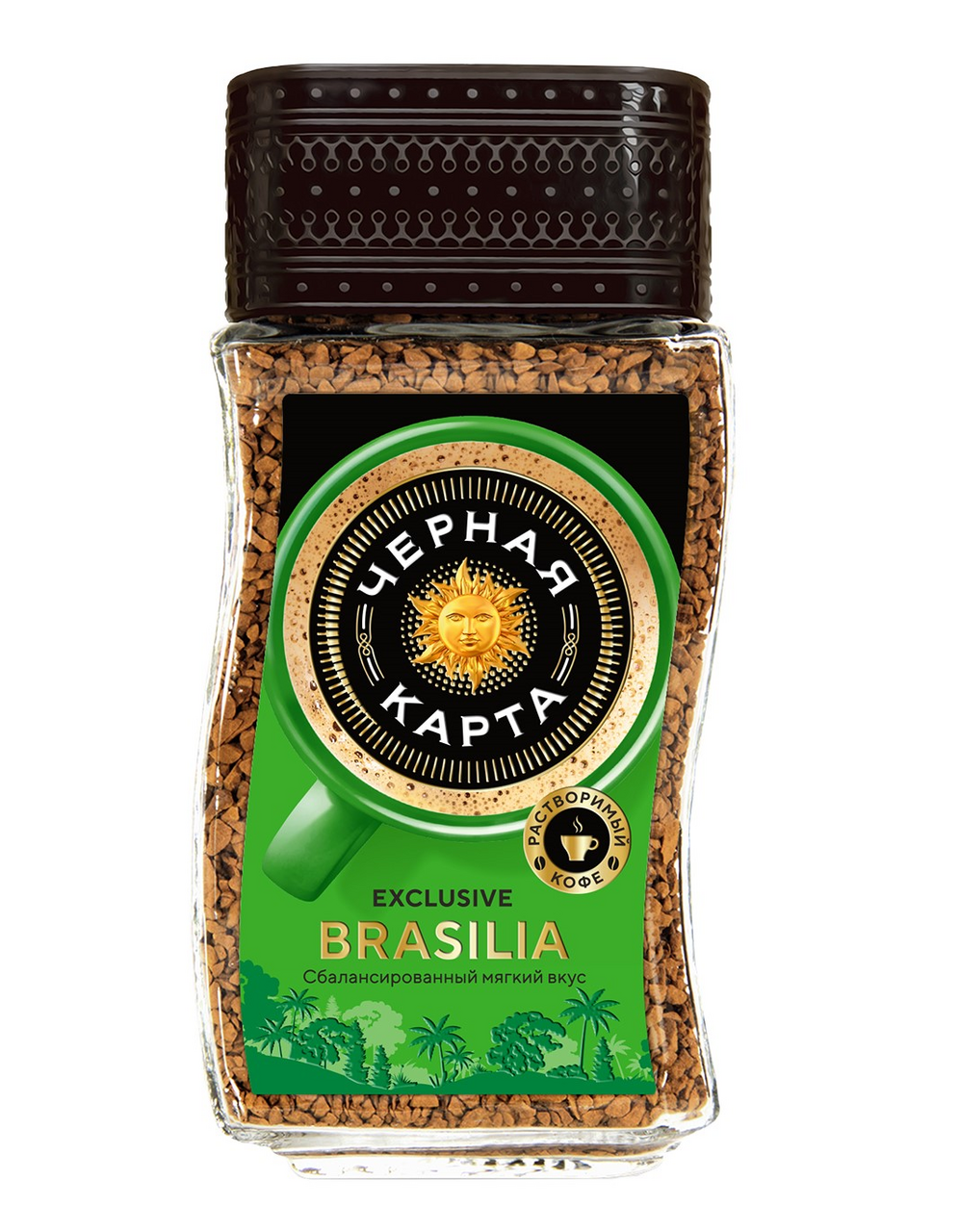 Кофе Черная Карта Brasilia Exclusive растворимый сублимированный, 95г x 2 шт