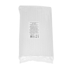 Трубочка для коктейля одноразовая пластиковая прозрачная 24см, 150шт