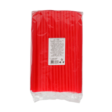 Трубочка для коктейля одноразовая пластиковая красная 24см, 150шт