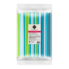 RIOBA Трубочка для коктейля одноразовая пластиковая микс цветов 20см, 100шт