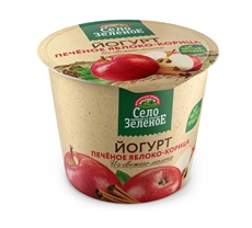 Йогурт Село Зеленое печеное яблоко-корица 3.5%, 120г