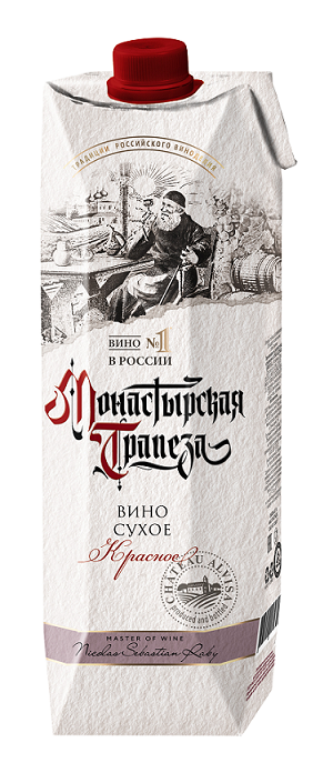 Изображение товара Вино Монастырская трапеза красное сухое 1л