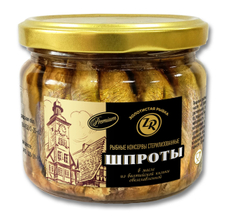 Шпроты Золотистая рыбка Килька балтийская в масле, 270г