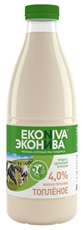 Молоко топленое Эконива пастеризованное 4%, 1л