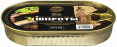 Шпроты Золотистая рыбка Килька балтийская в масле, 175г