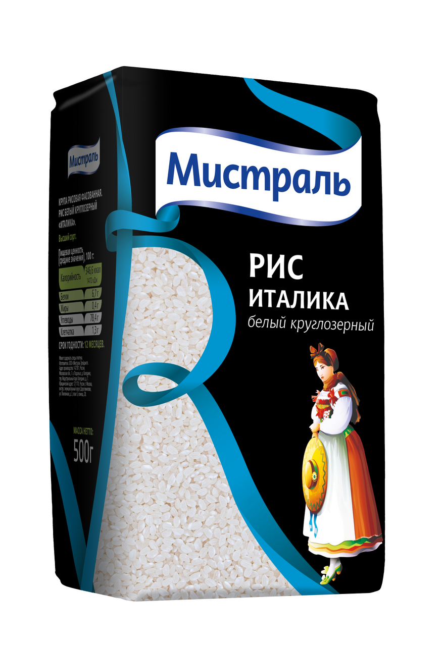 Изображение товара Крупа рис Мистраль Италика круглозерный, 500г