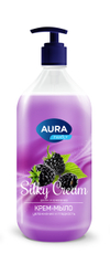 Крем-мыло Aura Silky Cream Шелк и ежевика, 1л