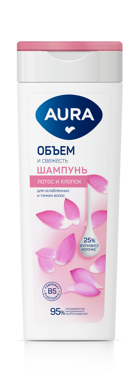 Шампунь для волос Aura Объем и свежесть, 380мл купить с доставкой на ...