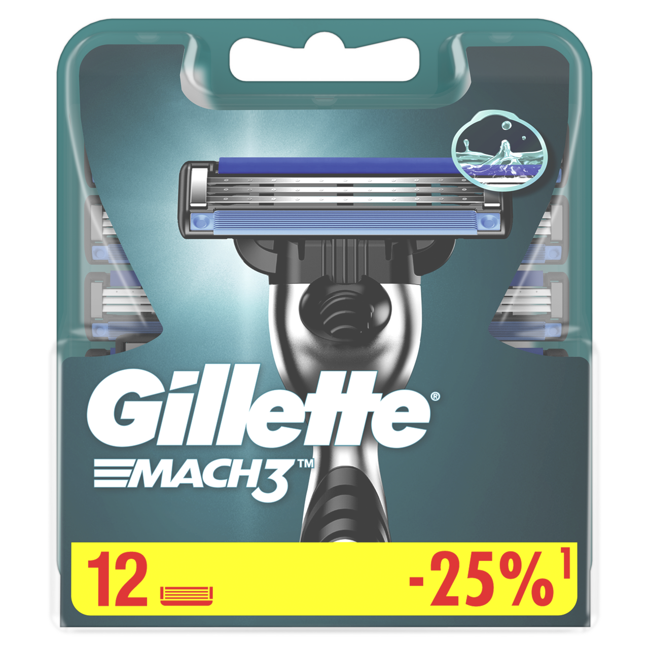 Изображение товара Кассеты для бритья Gillette Mach 3 12 шт совместимы со всеми ручками Mach3