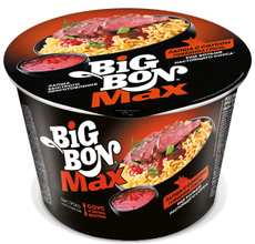 Лапша быстрого приготовления Big Bon Max С говядиной, 95г