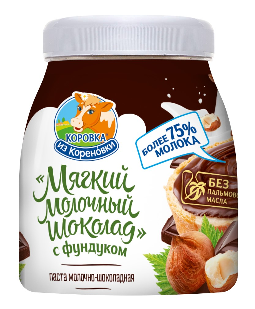 Паста молочно-шоколадная Коровка из Кореновки фундук 15%, 330г