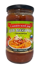 Соус томатный для макарон Славянский дар с томатом и базиликом, 360г