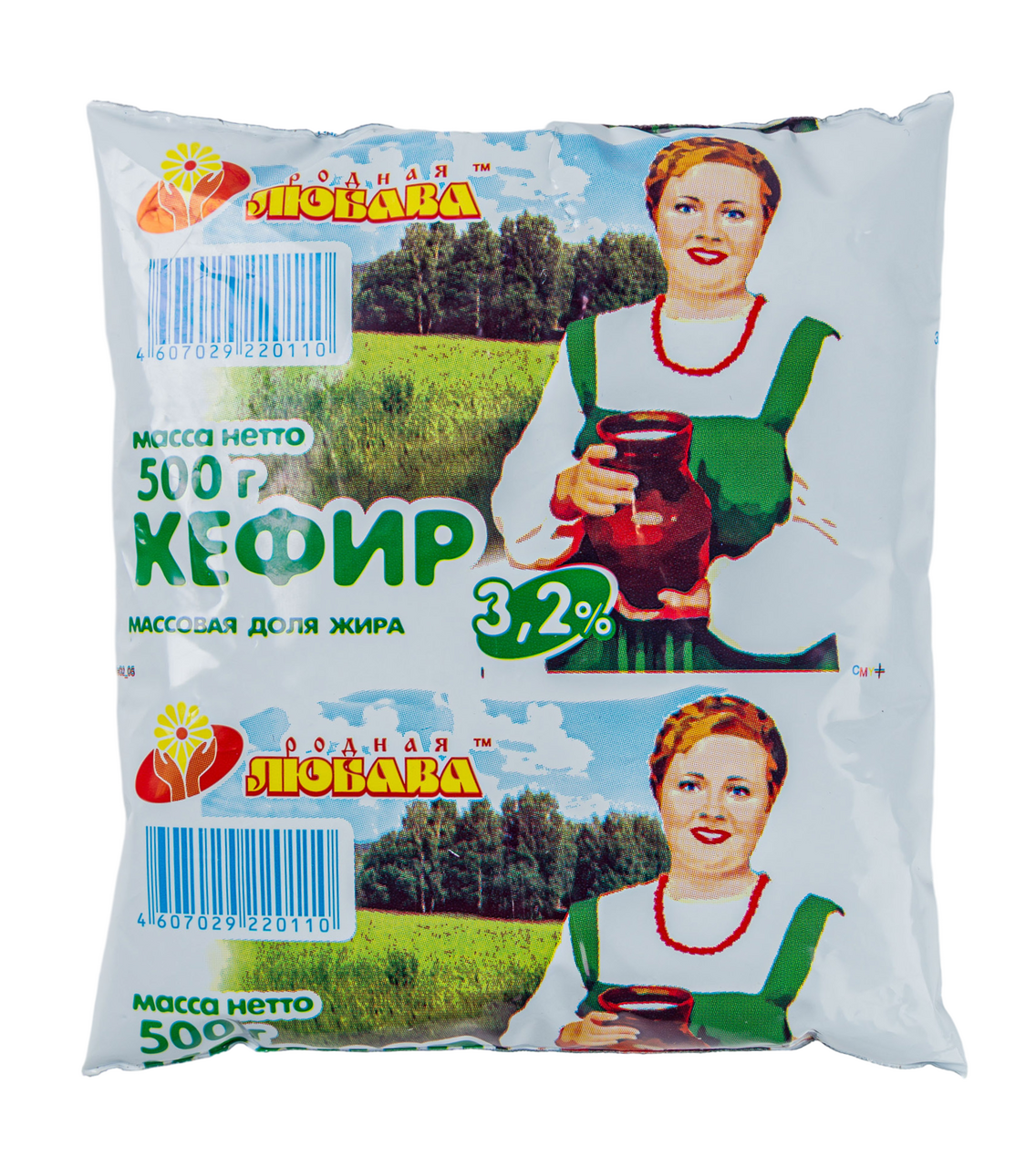 Кефир Родная Любава 3.2%, 500г