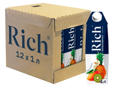 Сок Rich мультифруктовый с мякотью, 1л x 12 шт