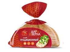 Хлеб Черемушки Дар зерна традиционный половинка нарезка, 350г