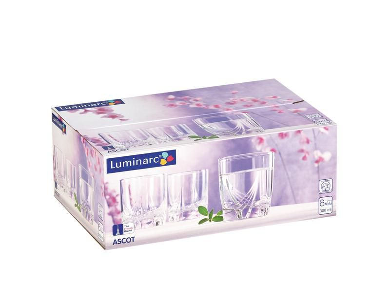Стаканы LUMINARC Ascot низкие 300мл, 6 шт купить с доставкой на дом ...
