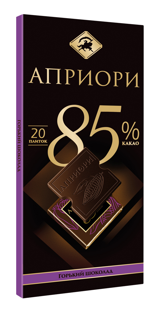Шоколад Априори Горький 85% какао (5г х 20шт), 100г