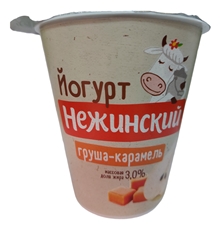 Йогурт Нежинская МФ груша-карамель 3%, 290г