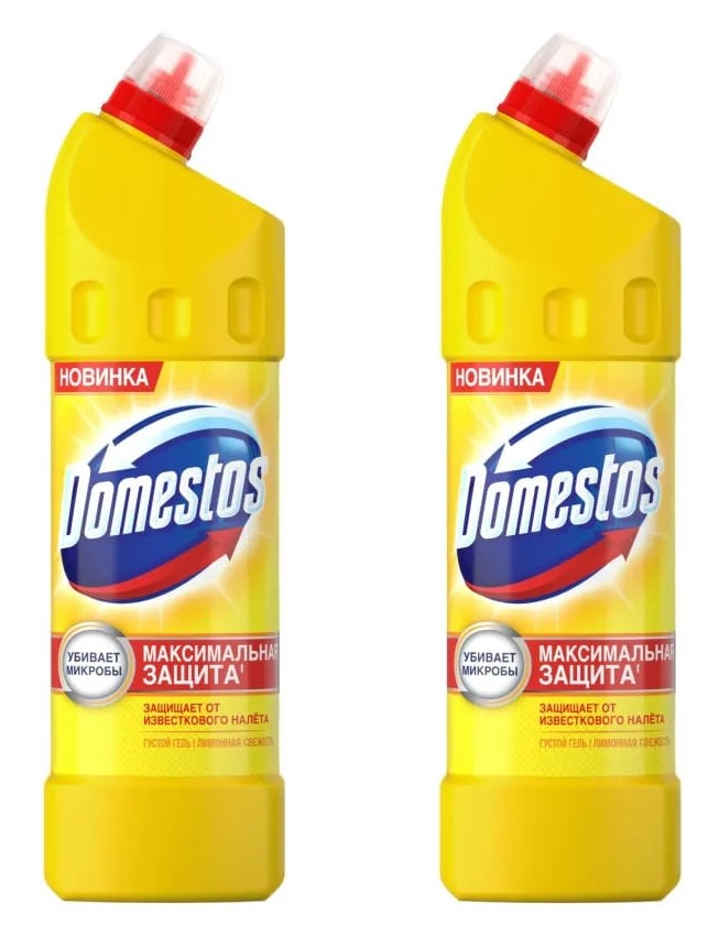 Чистящий гель Доместос универсальный Лимонная свежесть, 1л x 2 шт