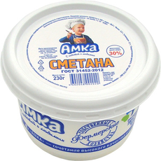 Сметана Амка Славянская 30%, 230г