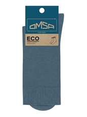 Носки мужские Omsa Eco Colors Гладь 401 синие размер 42-44