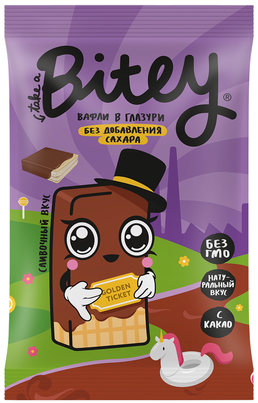 Изображение товара Вафли детские Take a Bitey Сливочный вкус в глазури без сахара с 3 лет, 35г