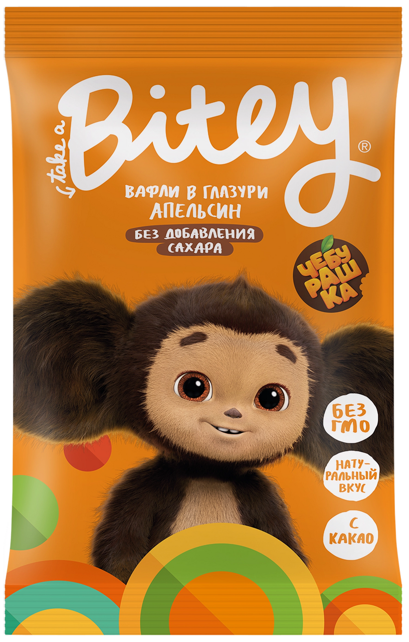 Изображение товара Вафли детские Take a Bitey Апельсин в глазури без сахара с 3 лет, 35г