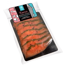 Кета Kingfish с укропом и розовым перцем ломтики холодного копчения, 120г