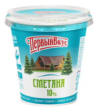Сметана Первый вкус 10%, 300г