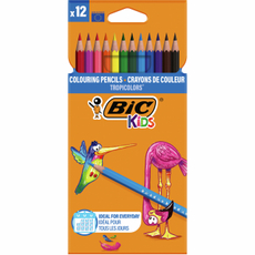 Карандаши цветные BIC Kids Tropicolors 6г, 12 цветов