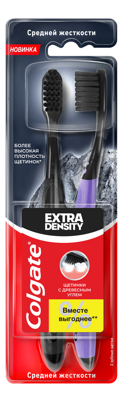 Изображение товара Зубная щетка Colgate Extra Density средняя, 2шт