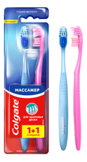 Зубная щетка Colgate Массажер средняя 1+1шт