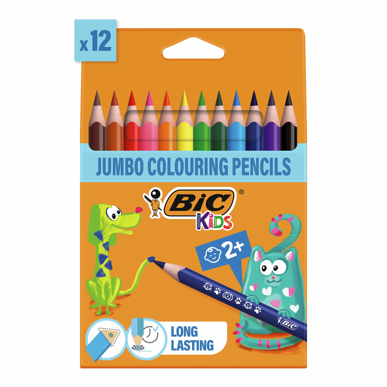 Карандаши цветные BIC Kids трехгранные, 12 цветов