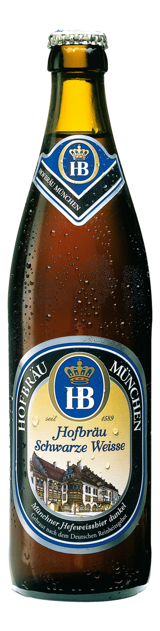 Изображение товара Пиво Hofbrau Swarze Weisse темное нефильтрованное, 0.5л