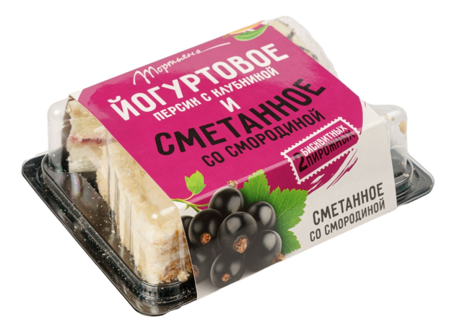 Набор пирожных Тортьяна йогуртовое-сметанное, 190г