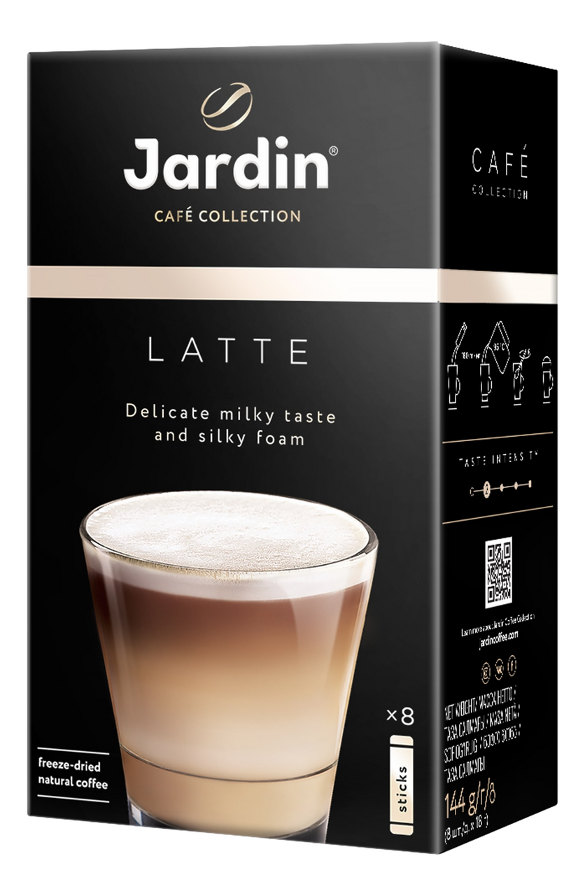 Изображение товара Кофе Jardin Латте 3в1 (18г x 8шт), 144г