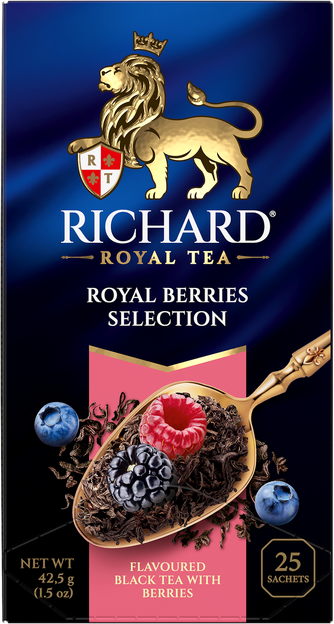 Royals berry. Richard чай Berries selection 25 пакетов 6 уп. Richard Royal Berries чай черный черника малина 25 саше.