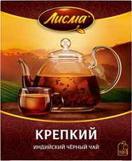 Чай черный Лисма крепкий пакетированный (2г x 100шт), 200г