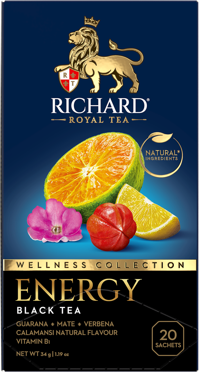 Изображение товара Чай черный Richard Energy пакетированный (1.7г x 20шт), 34г