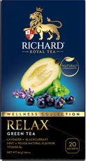 Чай зеленый Richard Relax пакетированный (1.5г x 20шт), 30г