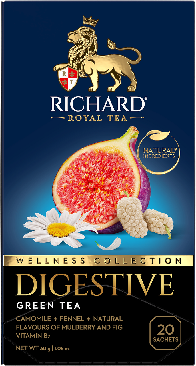 Изображение товара Чай зеленый Richard Digestive пакетированный (1.5г x 20шт), 30г