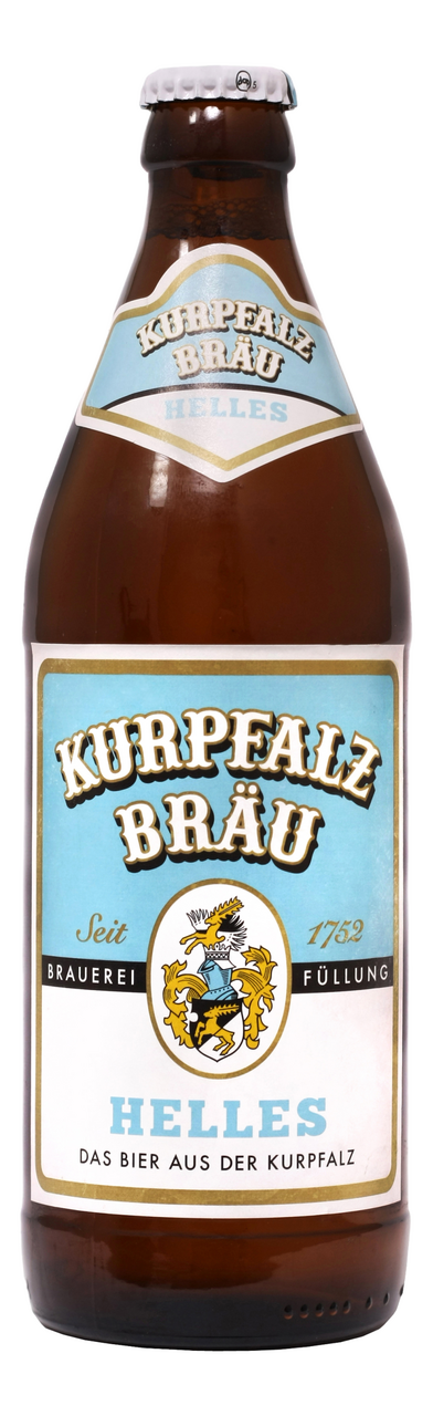 Изображение товара Пиво Kurpfalz Brau Helles светлый лагер 0.5л Германия