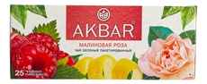 Чай зеленый Akbar малиновая роза пакетированный (1.5г x 25шт), 38г
