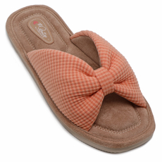 Тапочки женские Lucky Land 4561 W-CH-O с открытым носом оранжевые, р. 41