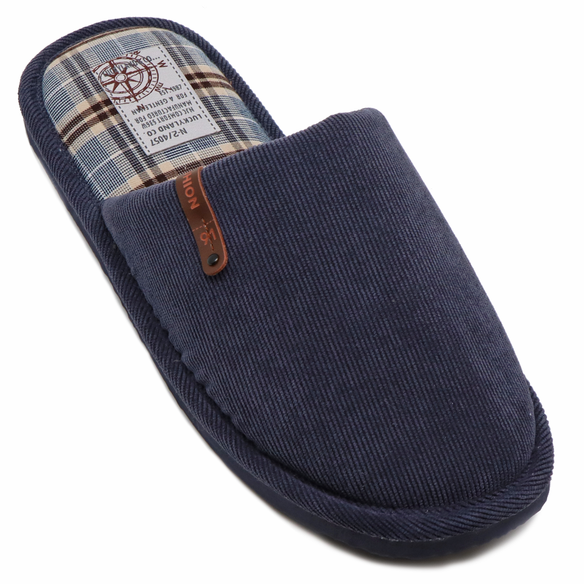 Тапочки мужские Lucky Land 4384 M-CH-C закрытые синие, р. 46