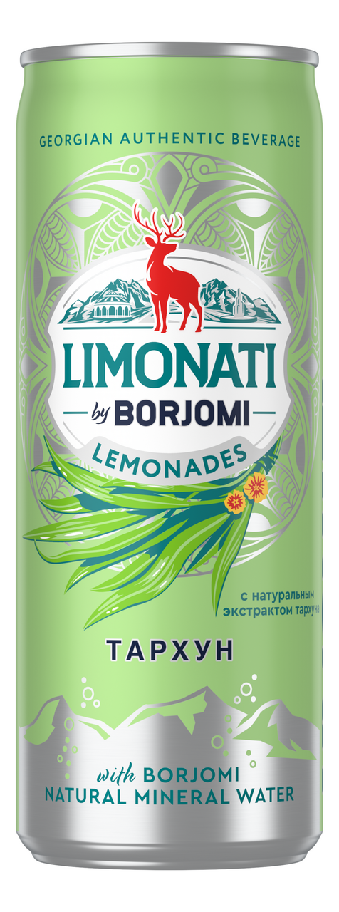 Изображение товара Лимонад Limonati by Borjomi Тархун газированный, 330мл